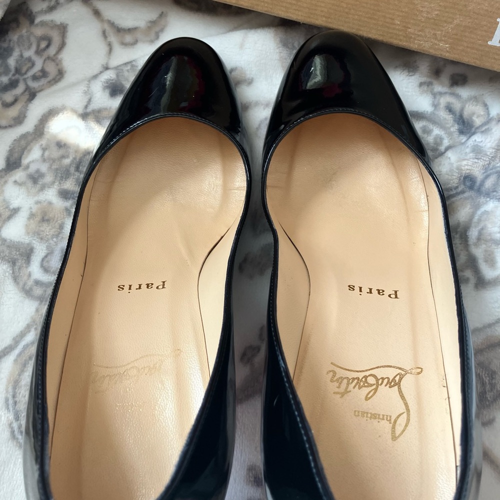 👠 Christian Louboutin Black Simple Pump 70 Stiletto Heels Box Dust Bag Size 37.5 - Picture 7 of 11